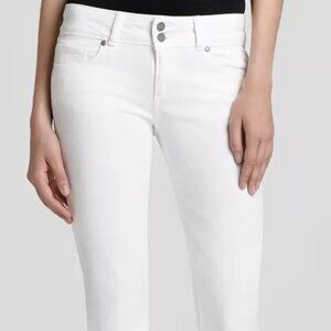 Paige Hidden Hills Bootcut Jeans White Denim 27 Y2K
